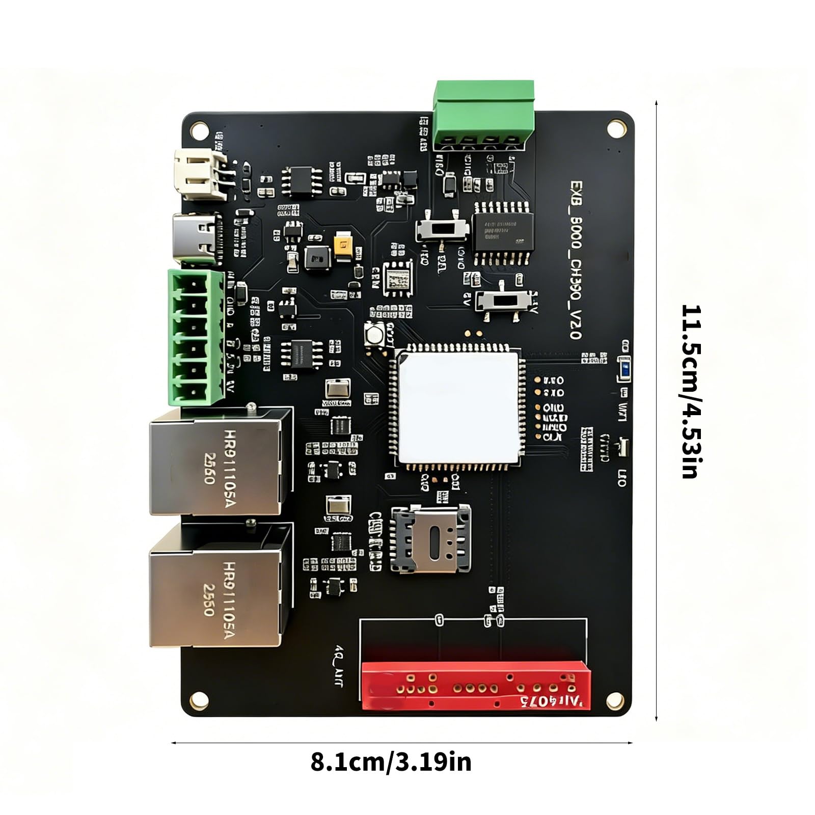 Scheda di sviluppo di controllo industriale con 2 porte Ethernet
