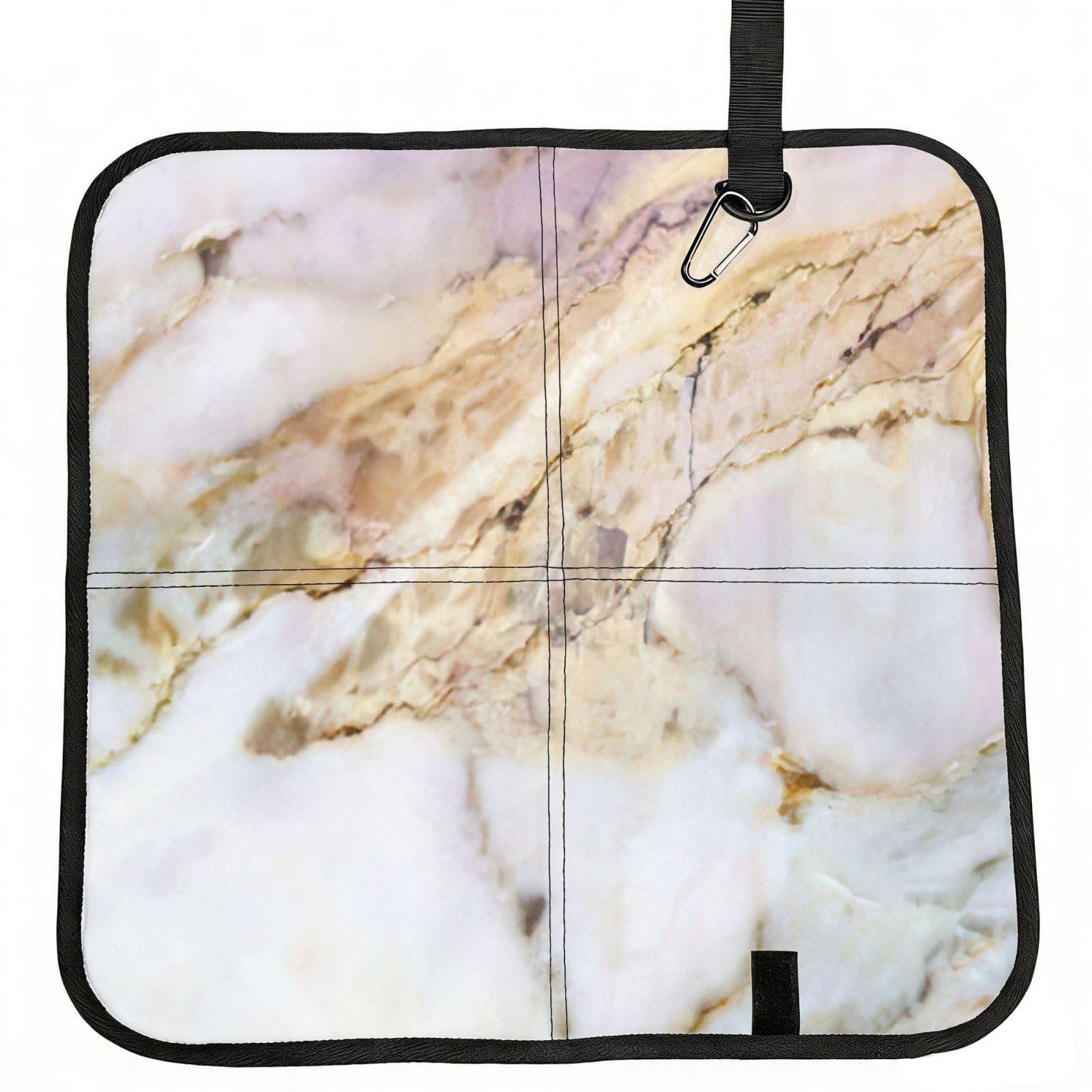 bghdfa Marble Print Outdoor Sitting Mat Waterproof Oxford Cloth Seat Cushion Folding Foam Camping Seat For Picnic