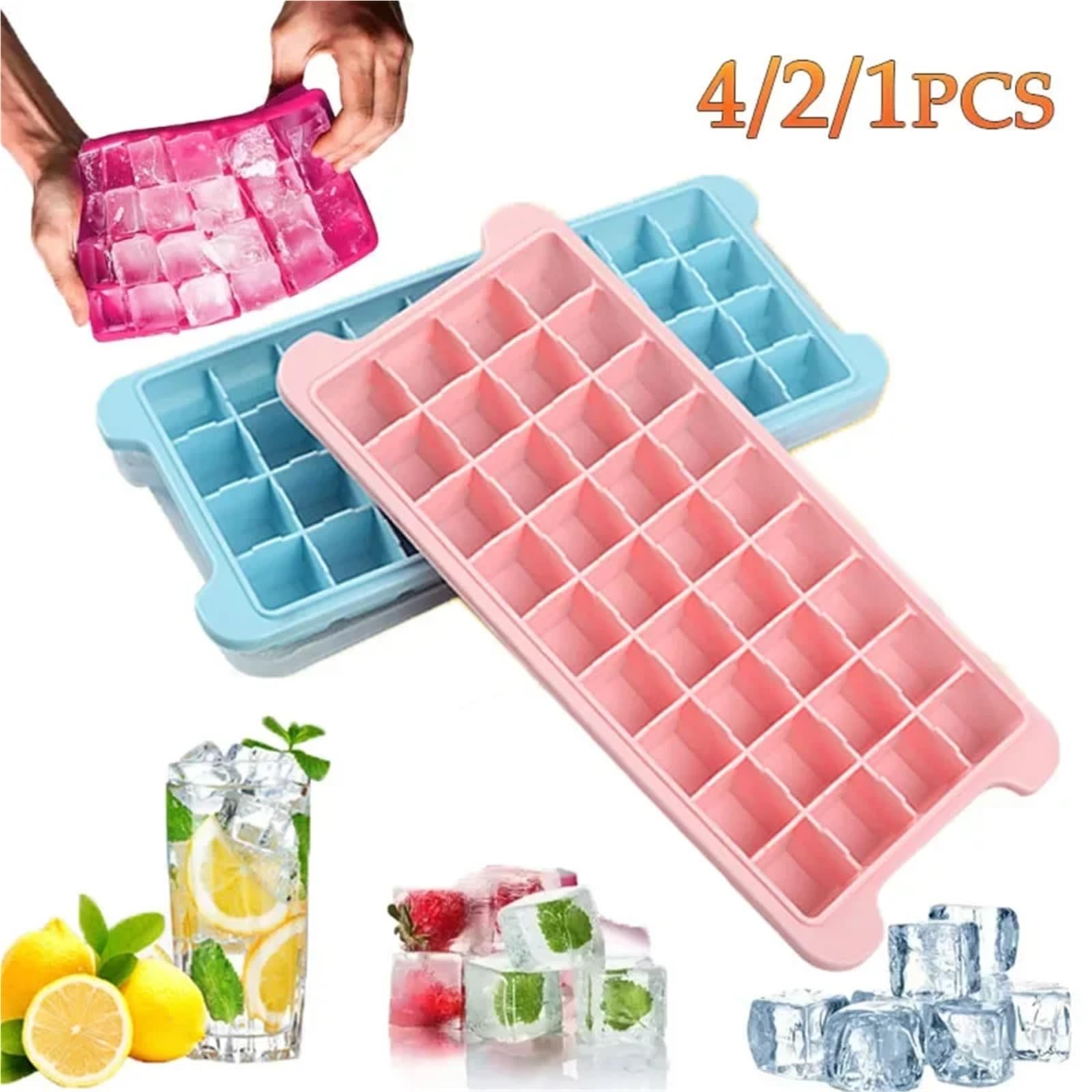 Molde Hielo Moldes de silicona for cubitos hielo (1-4 unidades), fácil liberación, for hacer bolas whisky, suministros cocina