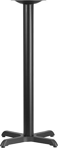 Flash Furniture Mesa de restaurante con base en X de 22 x 22 pulgadas con columna de altura de barra de 3 pulgadas de diámetro