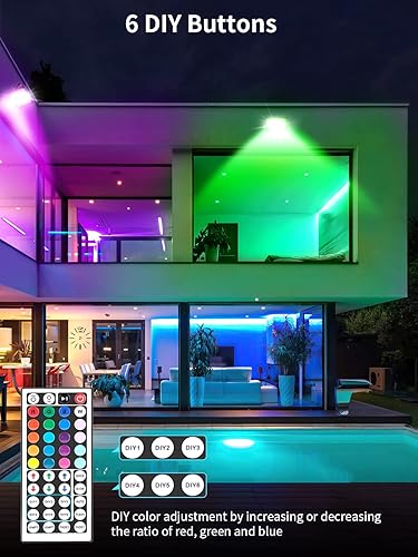 Miniatura 5 de Paquete de 2 luces LED negras de 100 W, luz negra y reflector RGB 2 en 1, luz negra con enchufe, interruptor y control remoto, luz ultravioleta LED