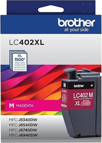 Brother Cartucho de tinta magenta de alto rendimiento LC402XLM