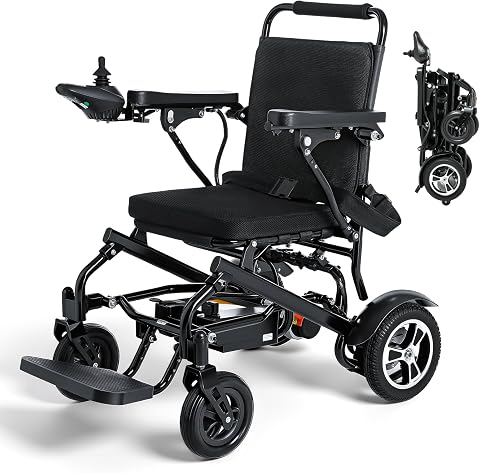 Electric Wheelchair for Adults, Foldable Power Wheelchair with Dual 500W Motors,