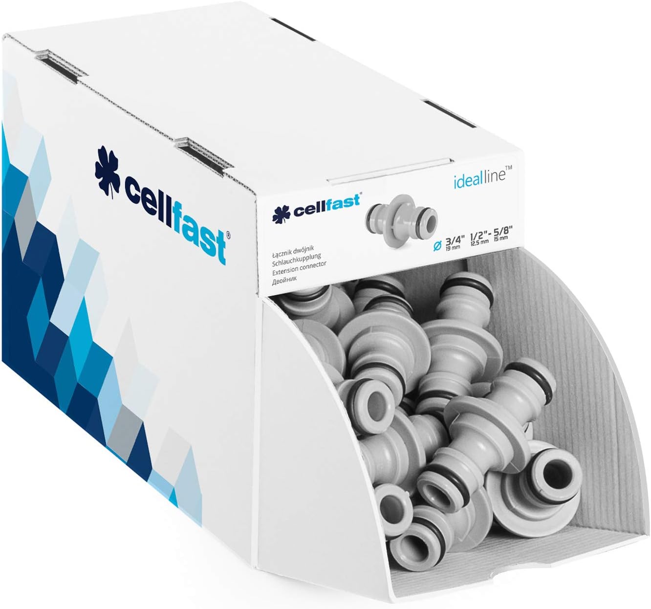 Cellfast Ideal Hose Coupling 1/2 Inch 3/4 Inch Blue