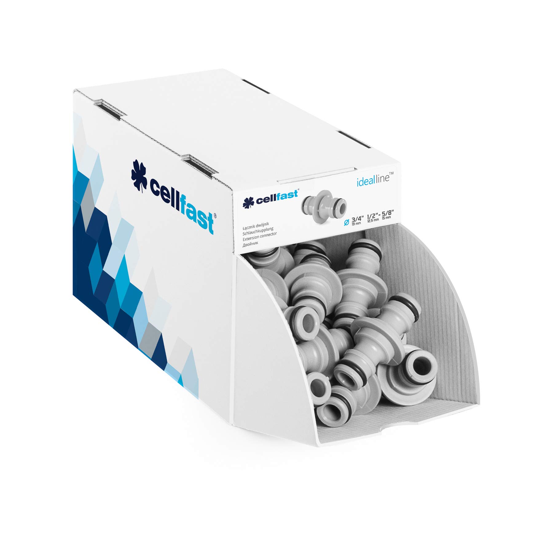 Cellfast Raccordo A T CellPRO – Uni Fit 3/4 E 1/2-5/8, Per Tubi Da Giardino, Plastica Resistente UV