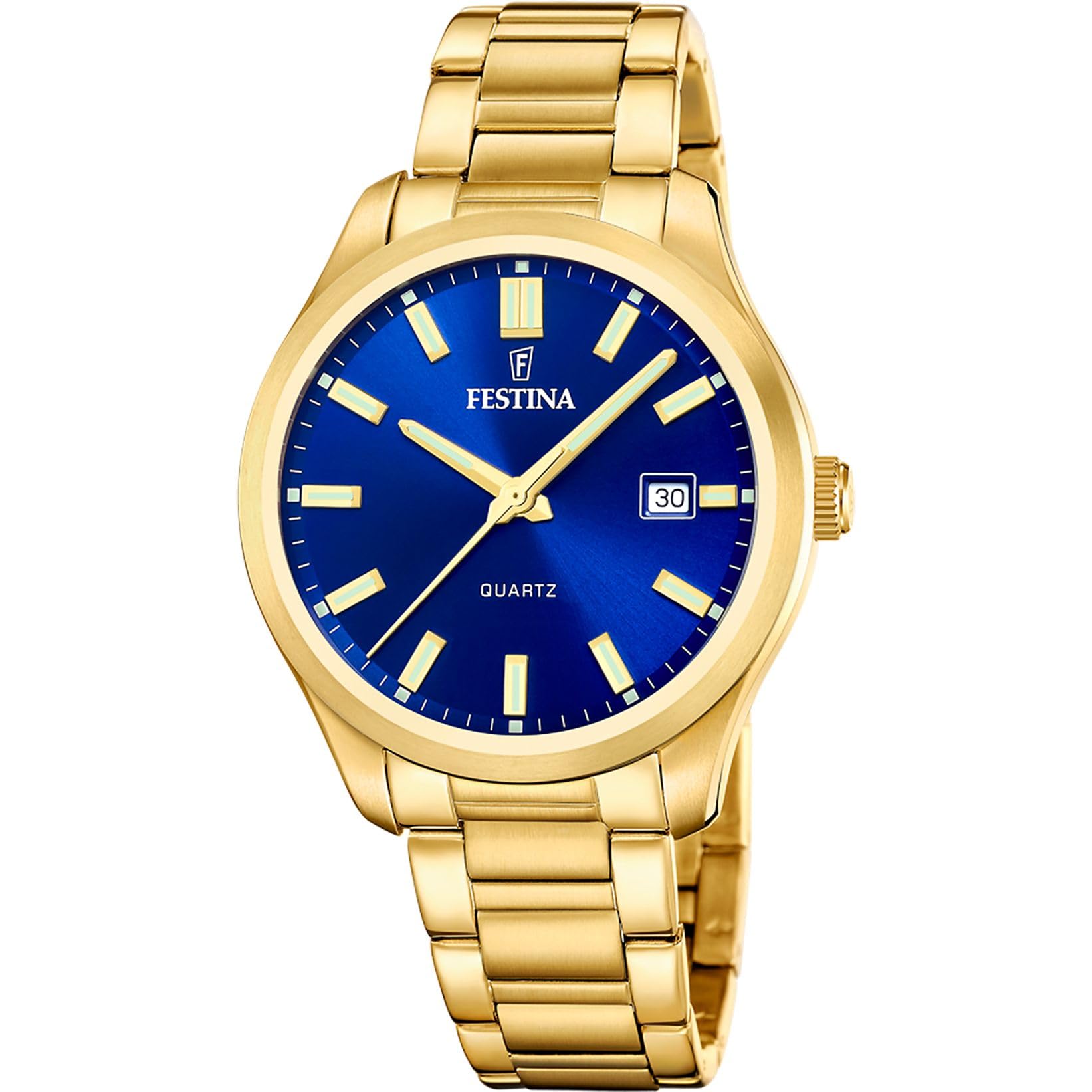 Festina Reloj Hombre Analógico de Acero Inoxidable 316l Plateado