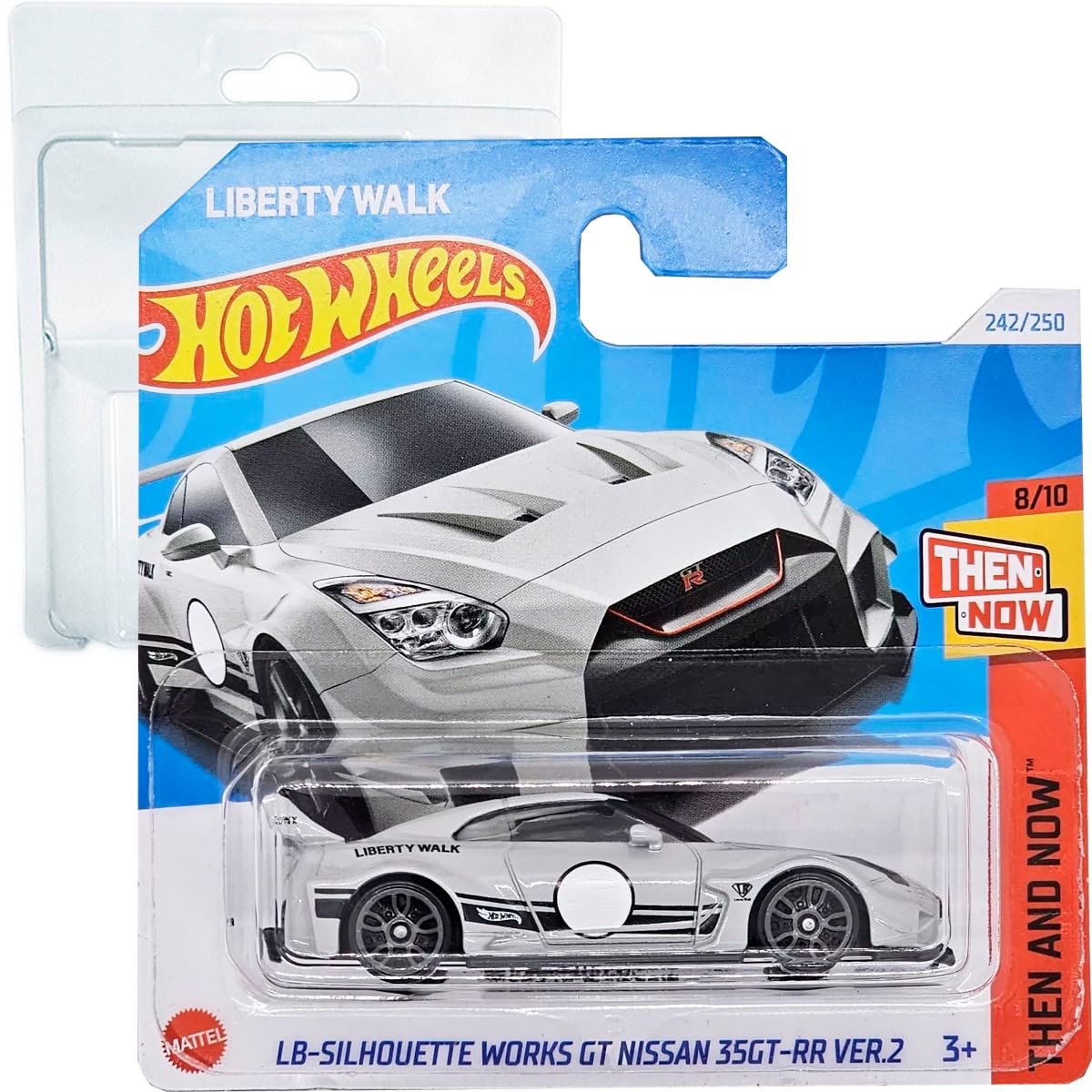 Hot Wheels - LB-SilSilhouette Works GT Nissan 35GT-RR Ver.2 - Then and Now 8/10 - HTC72 - Short Card - Liberty Walk LBWK - Grey - Mattel 2024-1:64
