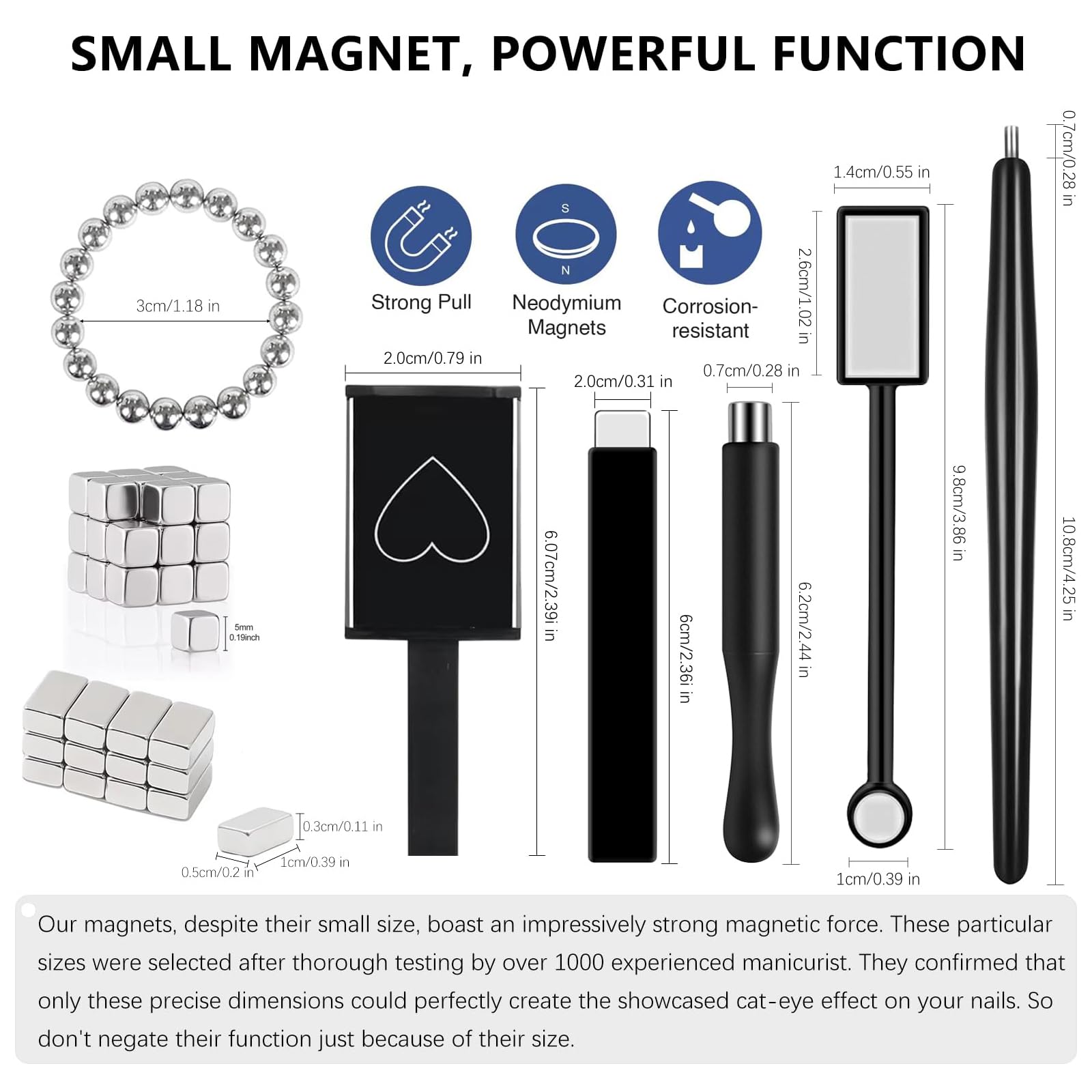 TELAIN 72 Piece Nail Magnet Set, Cat Eye Gel Nail Polish Magnet, Magnetic Nail Polish - Image 4