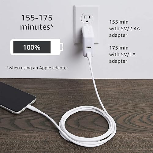 Miniatura 6 de Tienda Basics Cable de carga para iPhone ABS USB-A a Lightning certificado MFi para Apple iPhone iPad vida útil de 10000 curvas negro 3 pies
