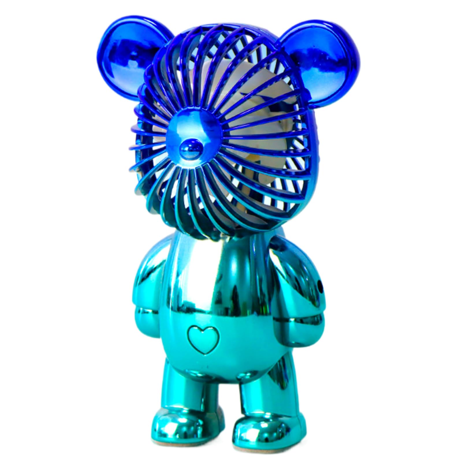 Generic Handheld Mini Fan, Portable Personal USB Rechargeable Battery Powered Desk Fan with 3 Speeds Adjustable for Home, Office, Travel, Summer, Kids (Blue), Small