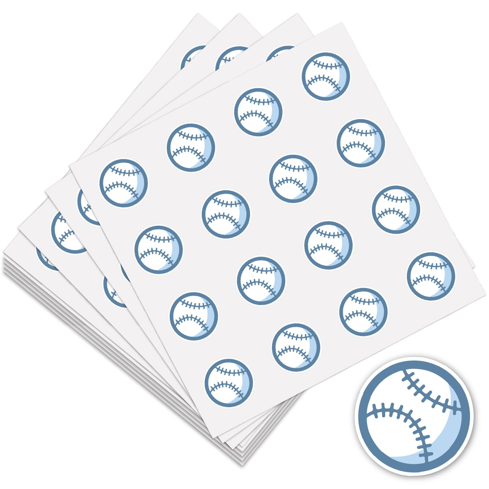 PRESSINART 128Pcs Baseball Planner Sticker Mini Planner Stickers 0.98 Inch Sports Icon Circle Plastic Waterproof Self Adhesive Picture Decals for Scrapbooking Schedule Marking Organization DIY Craft