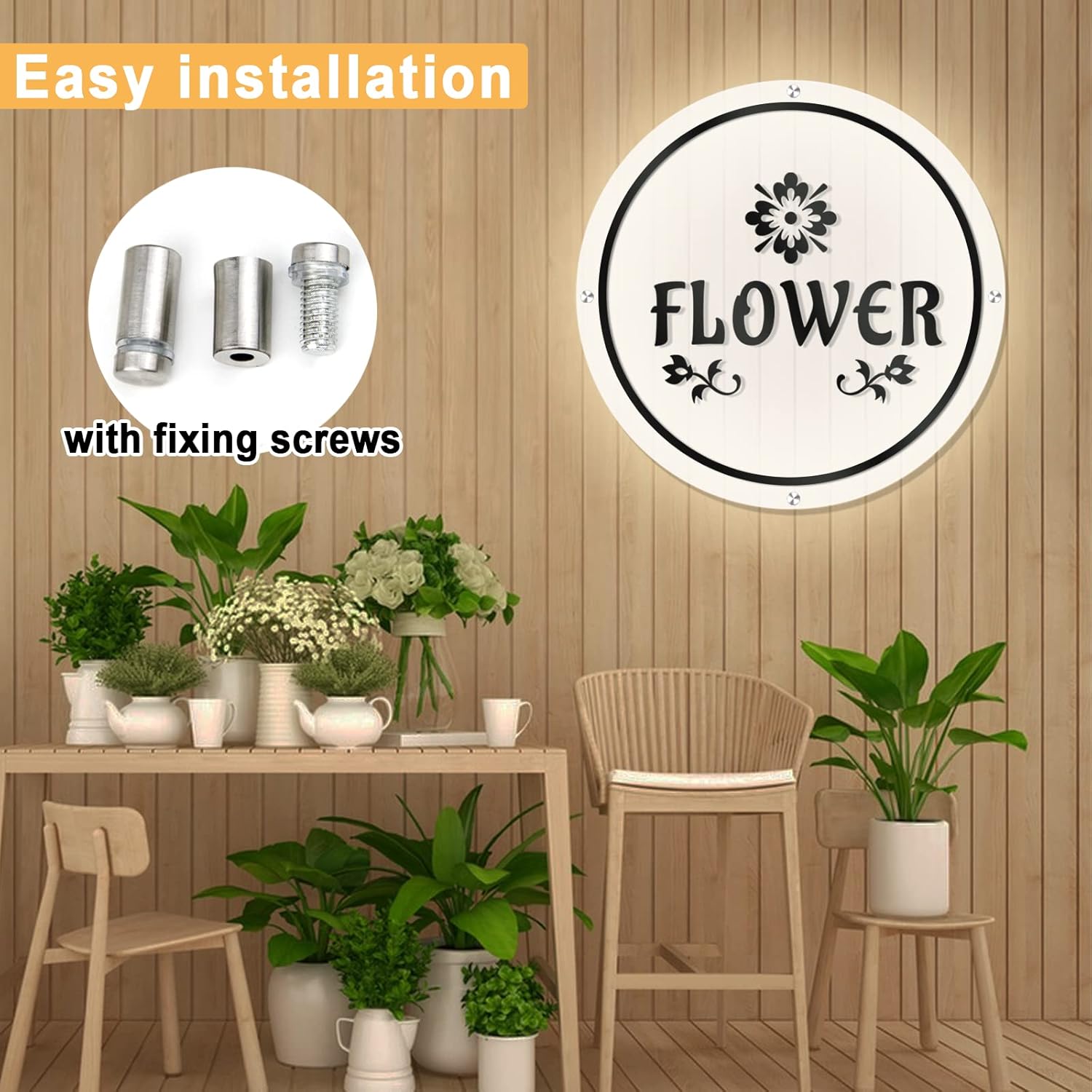 Business Neon Lights Mirror Logo Sign, Backlit Illuminated Sign, Floating Acrylic Business Sign, Personalized LED Customize Logo for Retail Outlets, Restaurants, Offices, Hair Studio Sign