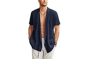 Japanese Mens Lightweight Beach Kimono Shirt