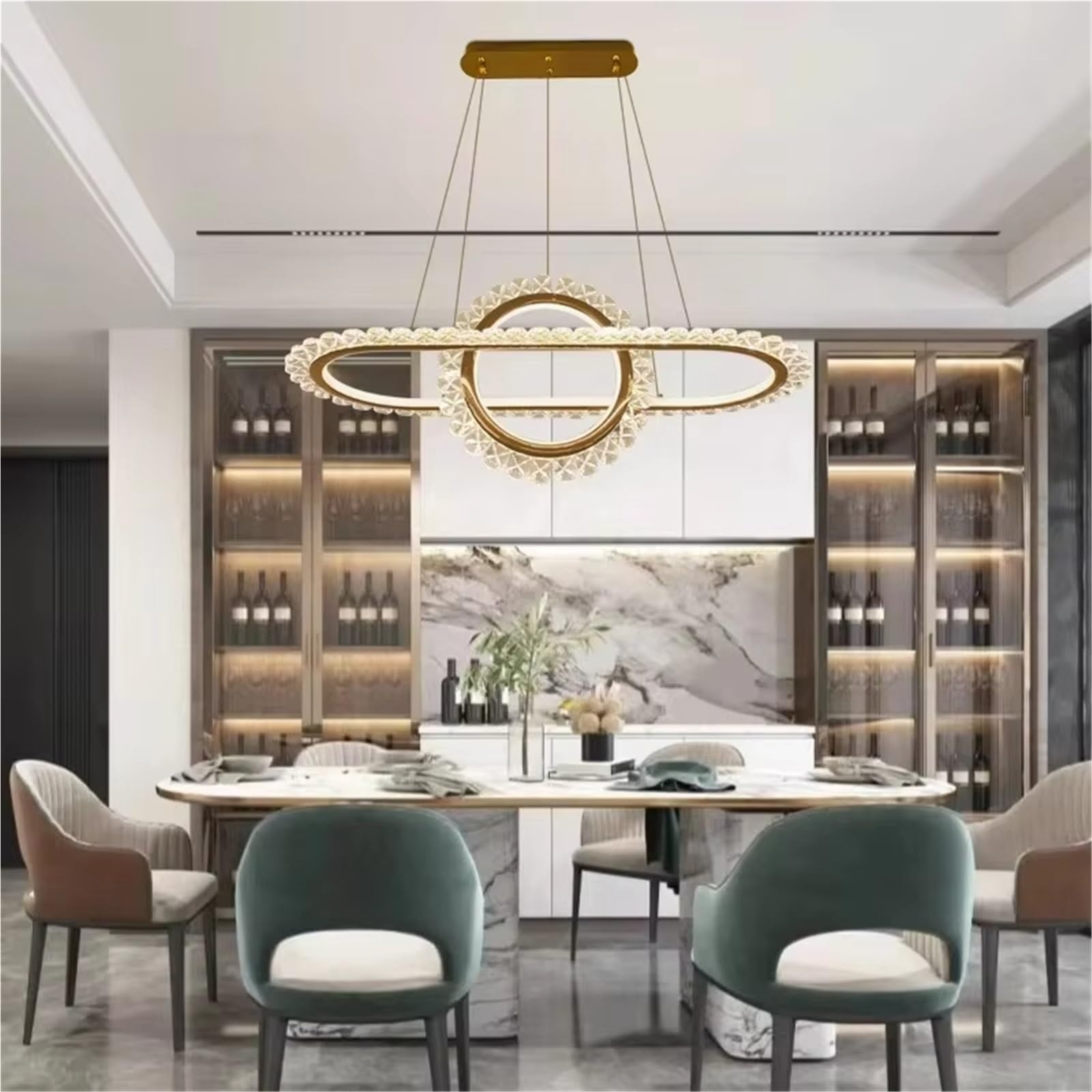 Nowoczesna dekoracja domu oświetlenie LED Lampy wiszące do salonu Żyrandole do jadalni Lampa wisząca Oświetlenie wewnętrzne, nowoczesne oświetlenie (L100cm)