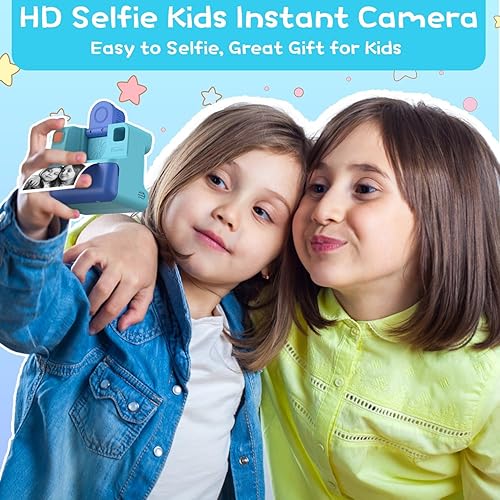 Miniatura 3 de Impresión instantánea de cámara para niños, regalos de cumpleaños de Navidad para niñas y niños de 3 a 12 años, cámaras de video digitales FHD