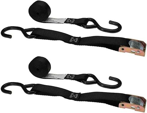 US Cargo Control Correa de hebilla de leva para motocicleta de 1 pulgada x 6 pies con ganchos en S, motocicletas seguras, motocicletas de cross,