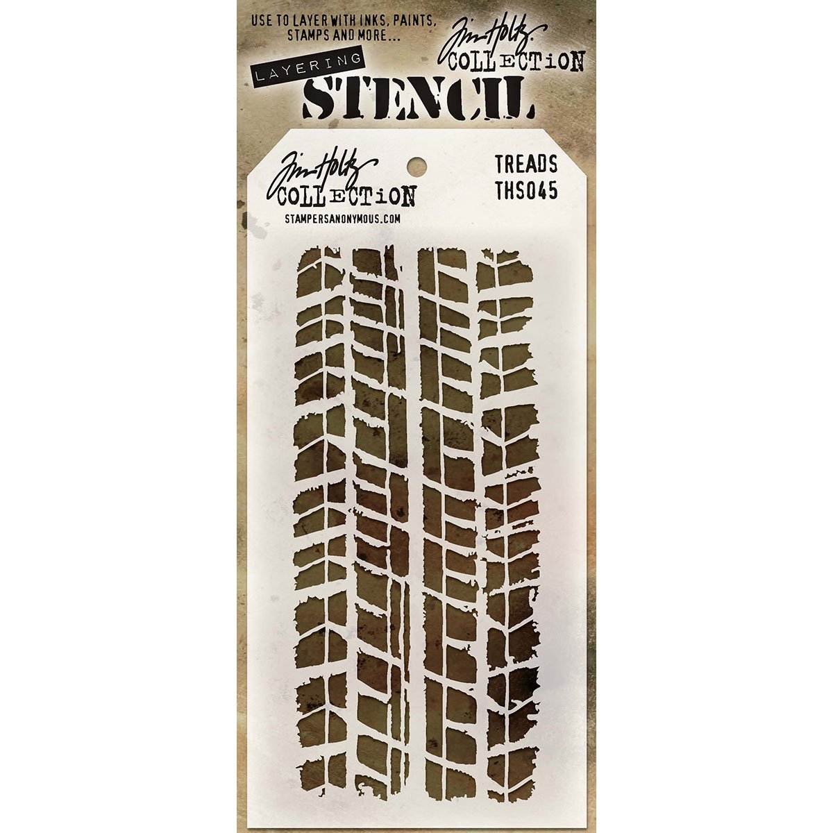 Stampers Anonymous Treads Stampers Anonymous_agw Tim Holtz Stencils White