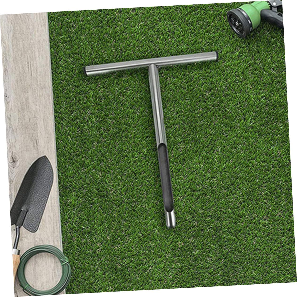 POPETPOP 304 Stainless Steel Soil Sampler Probe T Handle for Lawn and Garden Maintenance Core Soil Sampling Tool