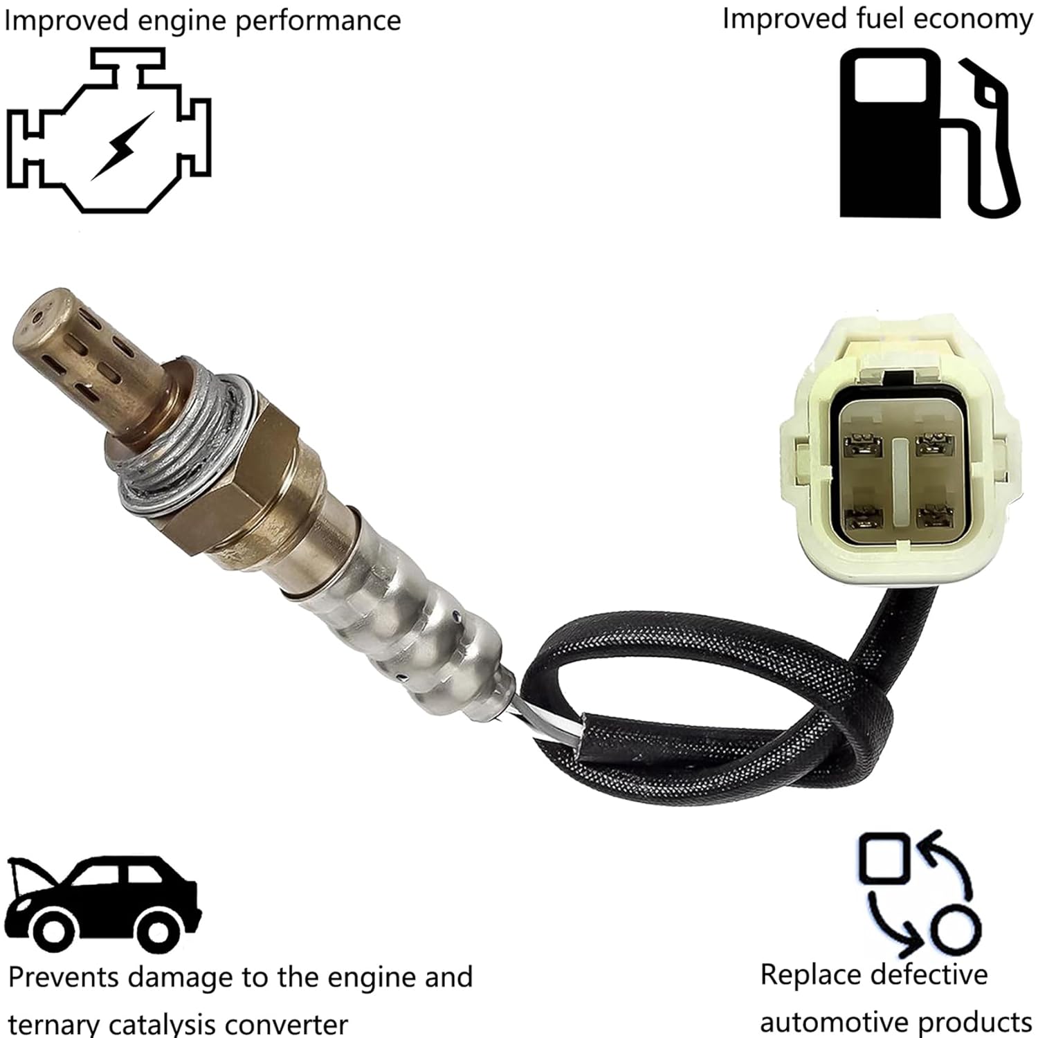 Dropwater Upstream Oxygen Sensors Replacement for Suzuki 2001 2000 1999 Grand Vitara,Replaces#234-4084,Set of 1pc