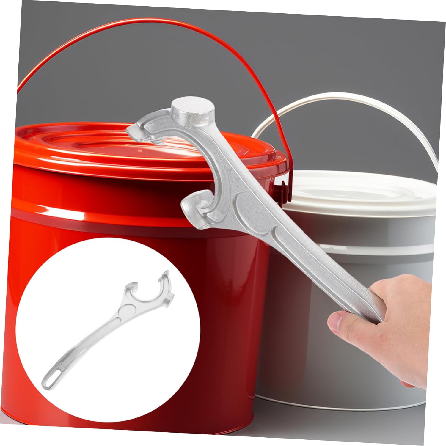 COLLBATH Heavy-duty Aluminum Opener Tool for Jars and Buckets Versatile Metal Can Lid Remover for Home and Industrial Use Sleek Finish Effortless