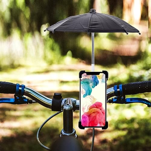 Miniatura 3 de Soporte de paraguas para teléfono soporte de bicicleta para teléfono, soporte de célula de bicicleta con cubierta de sombrilla pequeña