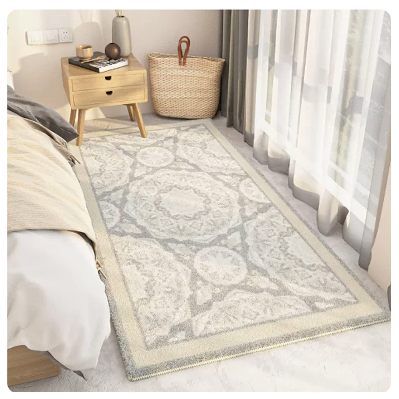 Tapis doux durable simple et moelleux antidérapant pour chambre