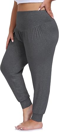 ZERDOCEAN Womens Plus Size Yoga Joggers Pants Casual Comfy Workout Lounge Pants with Pockets