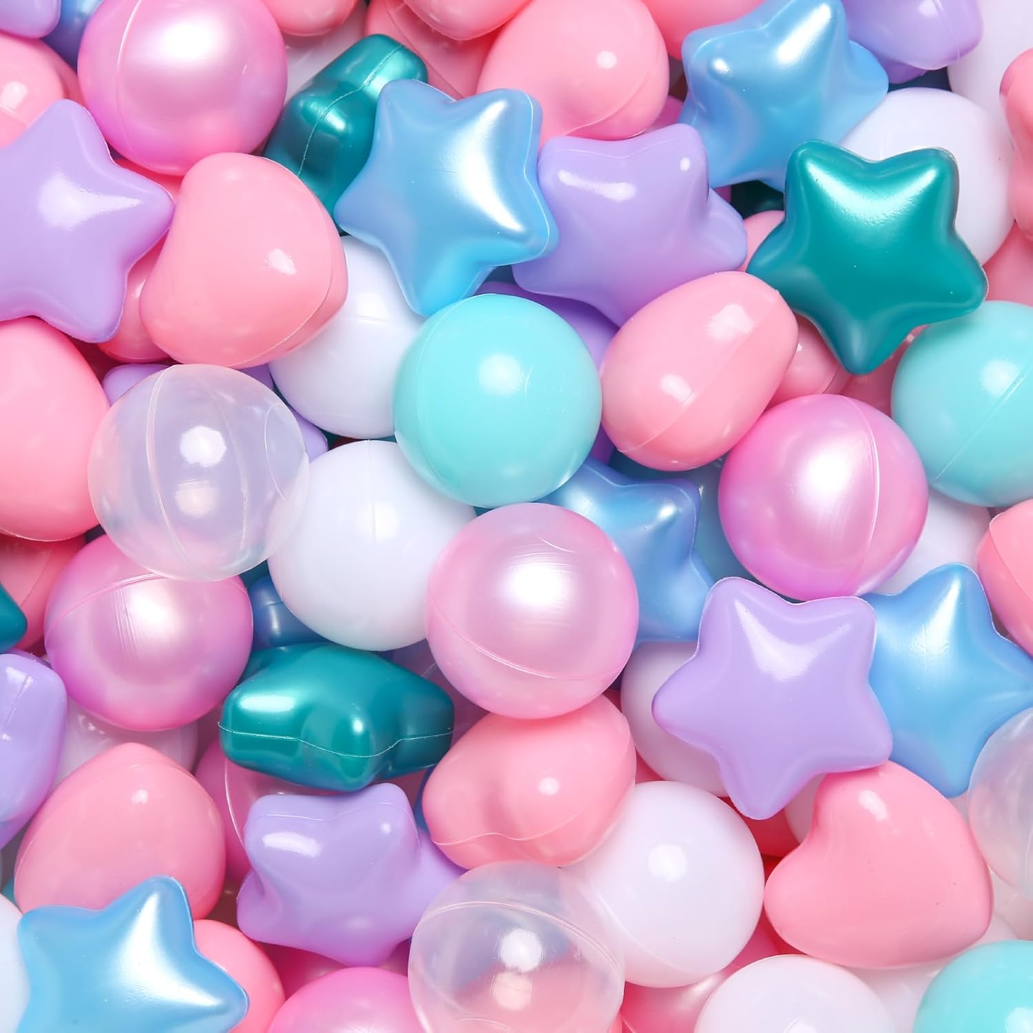 TRENDPLAY Star Balls for Ball Pits 400 Count Plastic Balls for Baby Ball Pit, for Boys Girls Toddlers Play Tent,2.2"