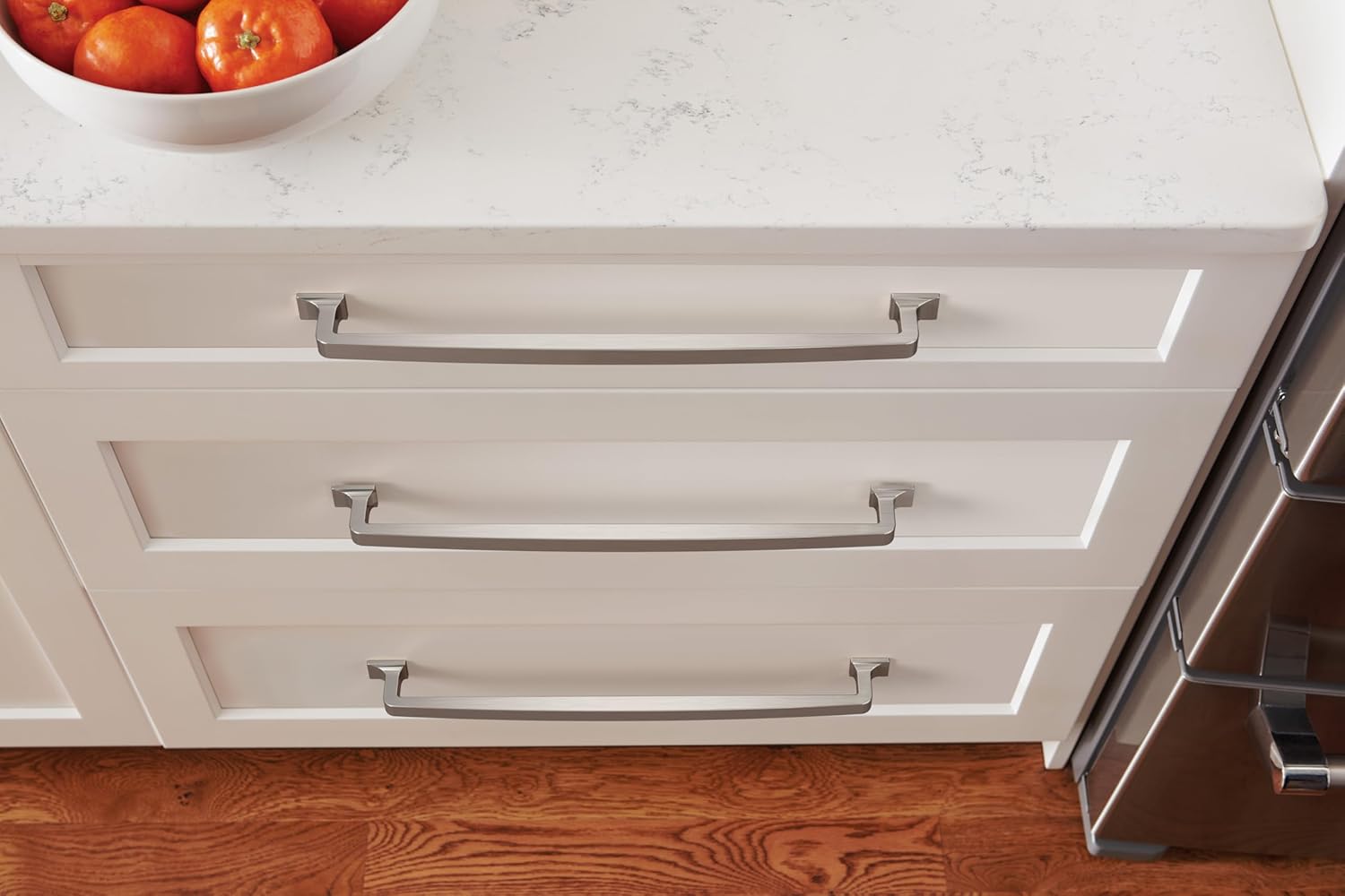 Amerock Westerly 12-5/8 inch (320mm) Center-to-Center Satin Nickel Cabinet Pull, BP53726G10