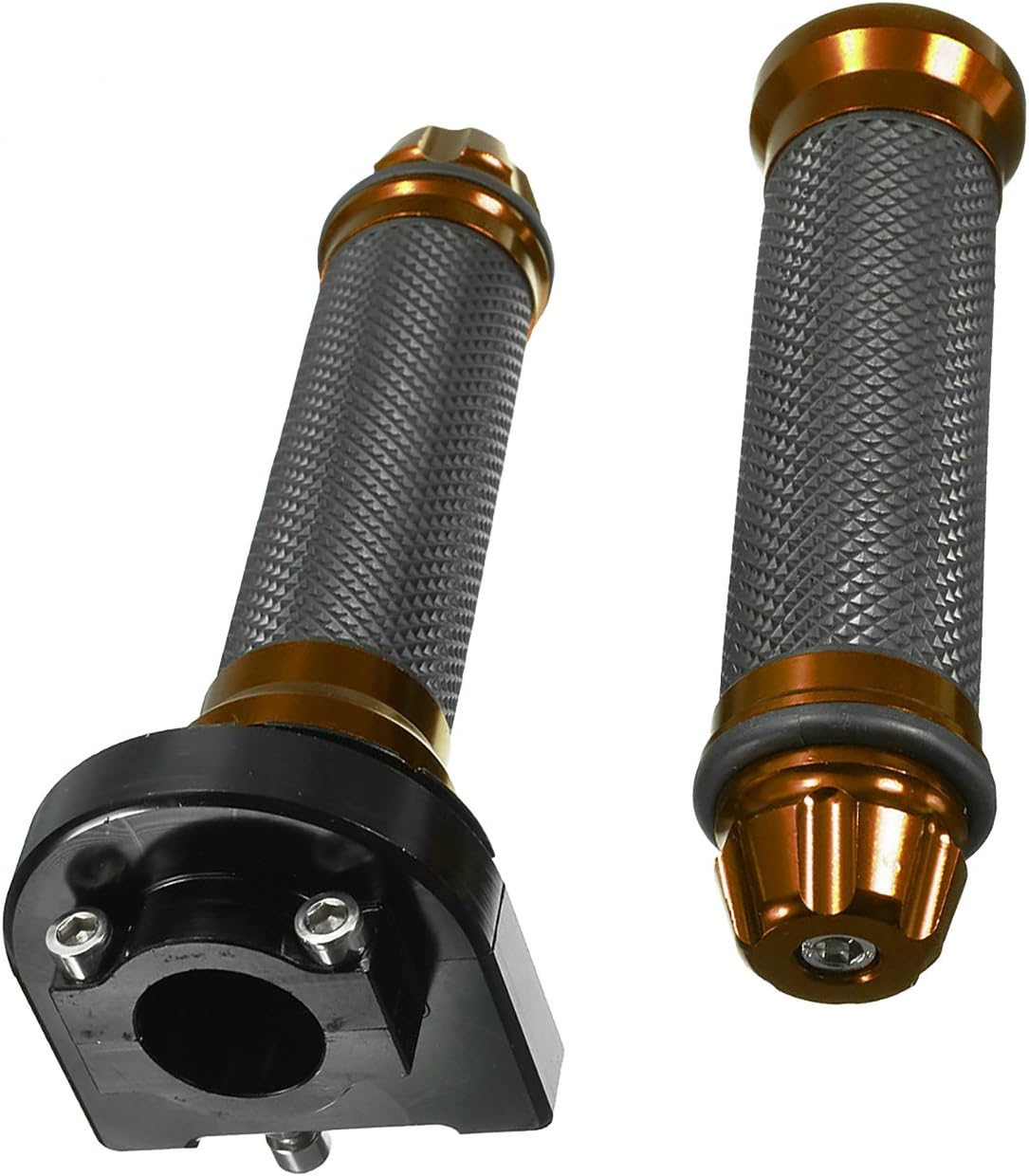 Yibid Motorcycle 7/8" Handle bar Hand Grips Motorized Anodized CNC Quick Twist Throttle Tube Lever Control for 22MM Universal Motorcross Scooter Custom Sport Street Bike