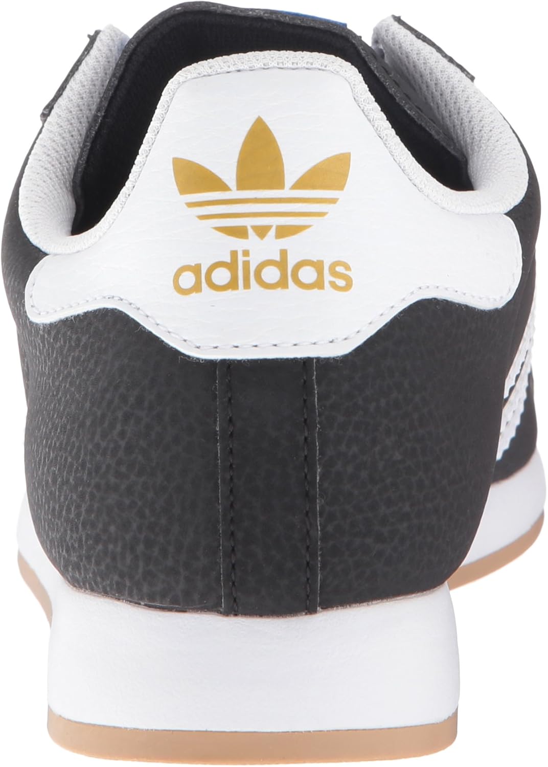 adidas Men's Samoa Retro Sneaker Running Shoe, Black/White/Metallic/Gold, 12 M US