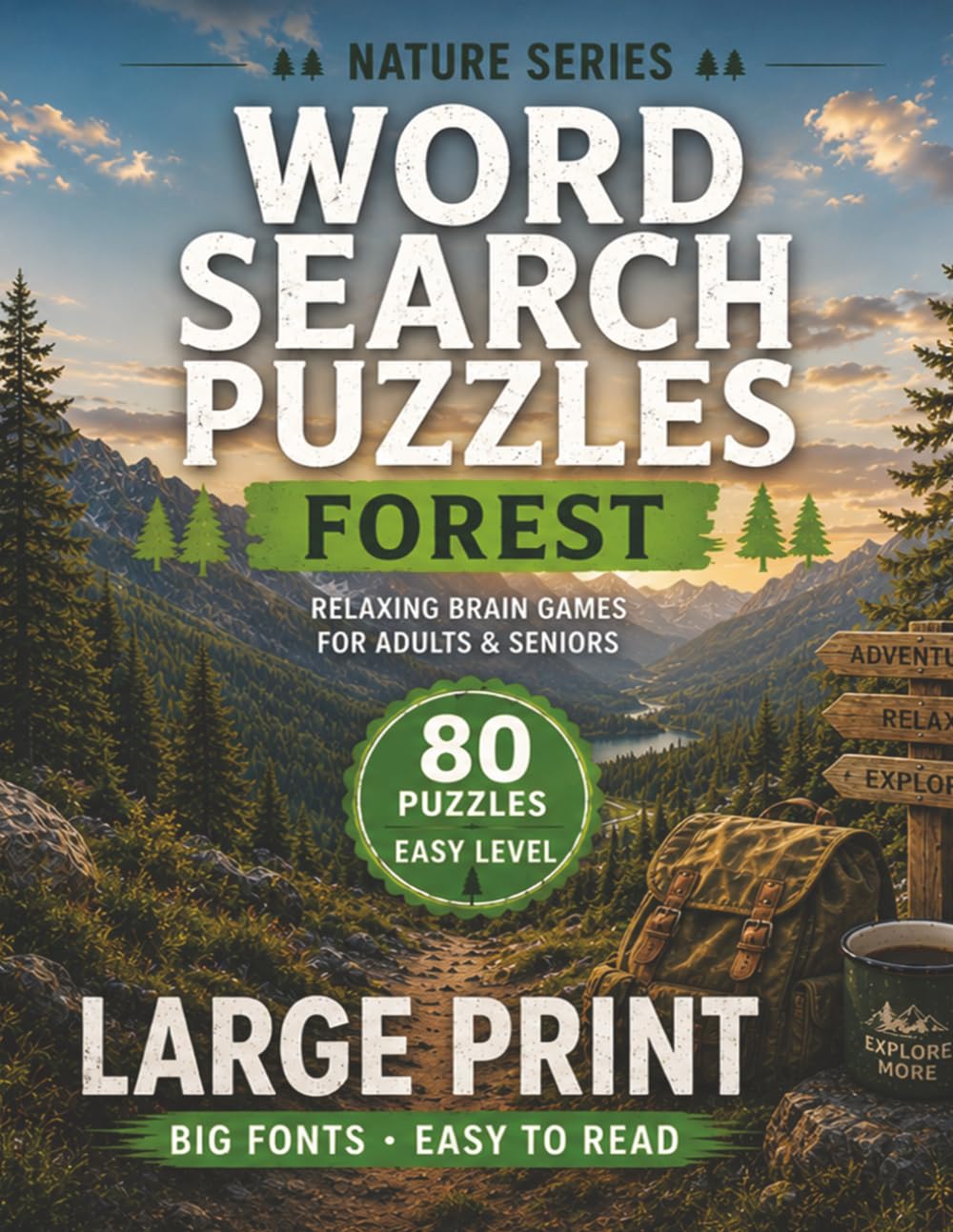 Travel Word Search for Adults: 80 Easy Large Print Travel-Themed Puzzles for Adults and Seniors
