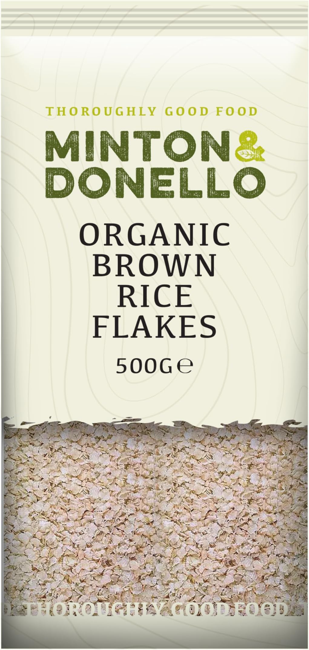 Minton & Donello - Organic Brown Rice Flakes, Great for Morning Porridge, 500g