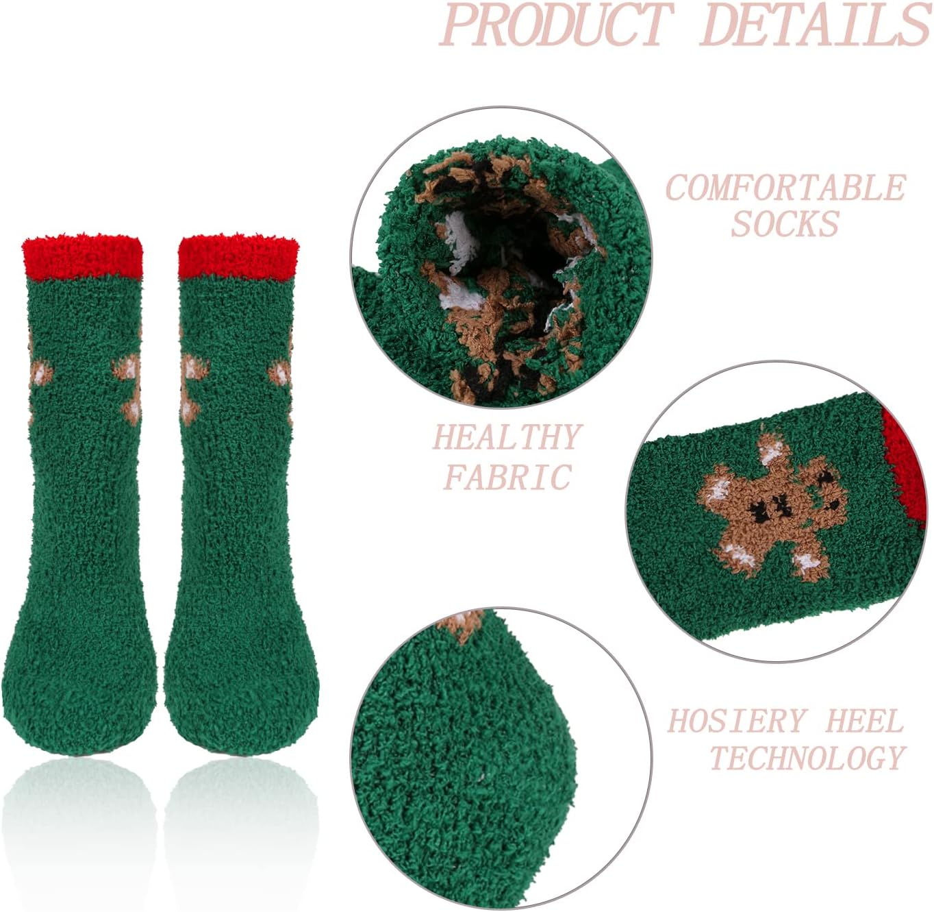 Benefeet Sox Women Cute Fuzzy Socks Cozy Slipper Sock Winter Warm Fluffy Funny Animals House Sleeping Soft Funny Plush Socks - Image 3