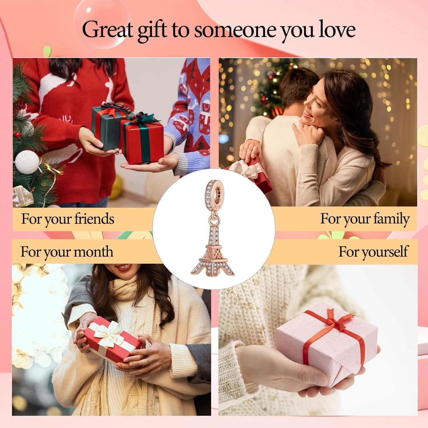 Queen Happy Birthday Hot Air Balloon Family Puppy Charm 925 Sterling Silver Charms for Bracelets and Necklaces Mother's Day Charms for Women - Image 6