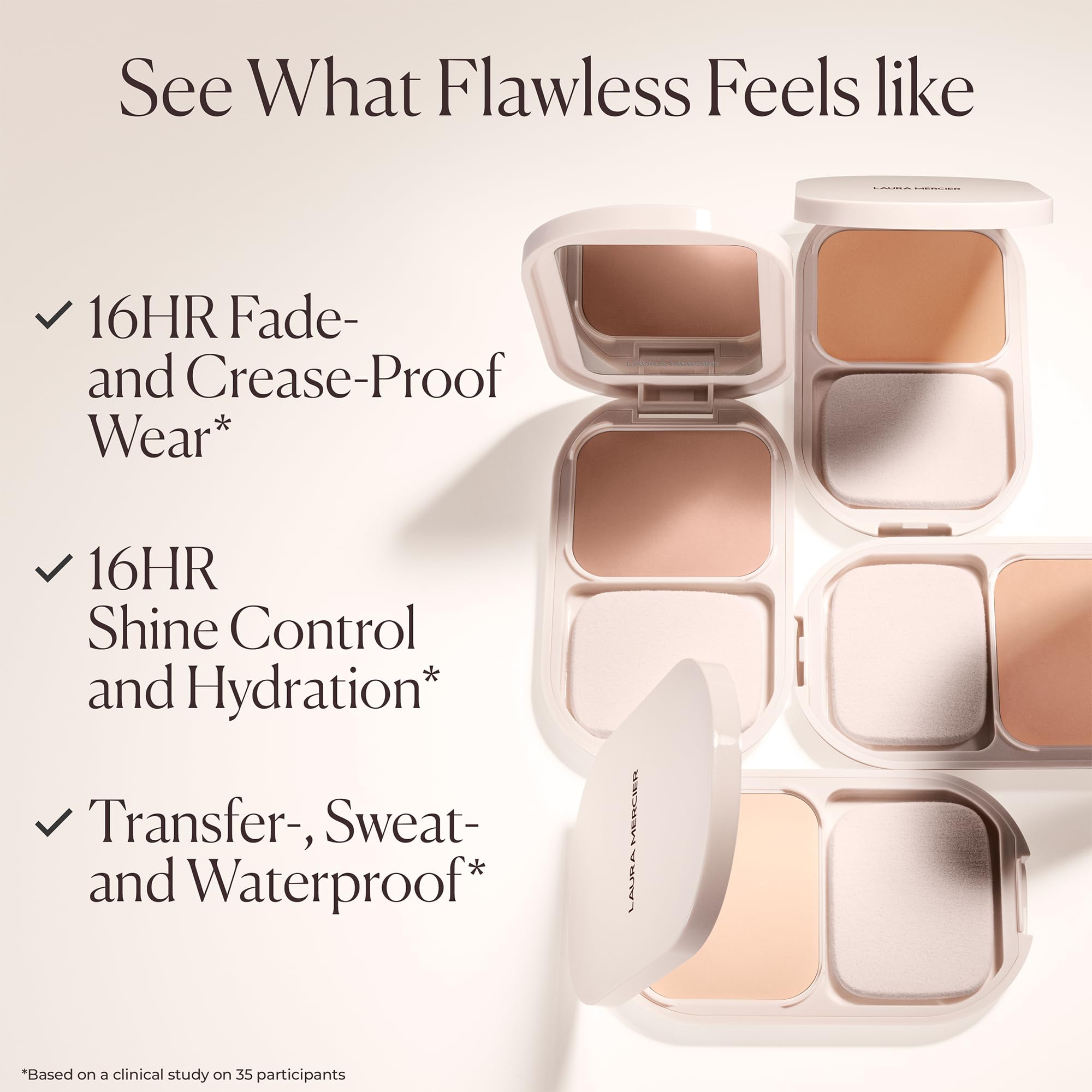Laura Mercier Base de maquillaje en polvo matificante Real Flawless Feather de