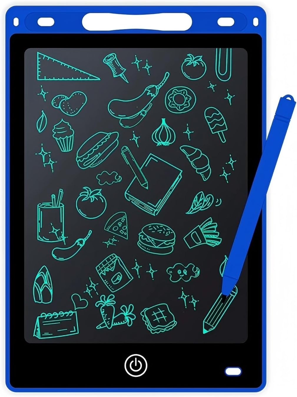 8.5 Inch LCD Writing Tablet with Colorful Screen Drawing & Stylus - Battery-Powered Educational Board Game, Interactive Learning Tool, Playful Design, Durable Construction, Blue