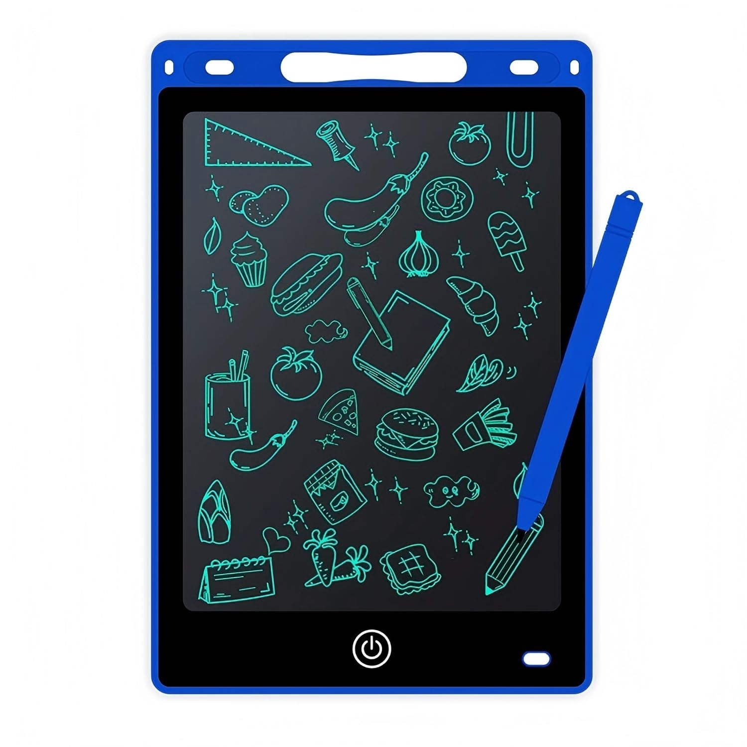 8.5 Inch LCD Writing Tablet with Colorful Screen Drawing & Stylus - Battery-Powered Educational Board Game, Interactive Learning Tool, Playful Design, Durable Construction, Blue
