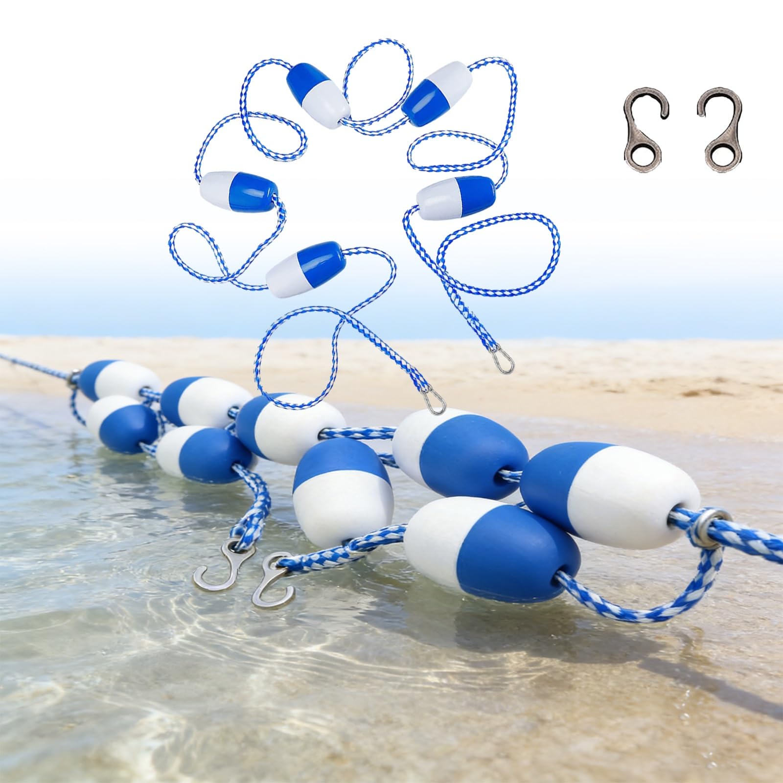 MESOVFCA 200ft, Swimming Pool Safety Divider Rope, 30ft 60ft 100ft 130ft 160ft 200ft, for Indoor and Outdoor Swimming Pools Separating Depth
