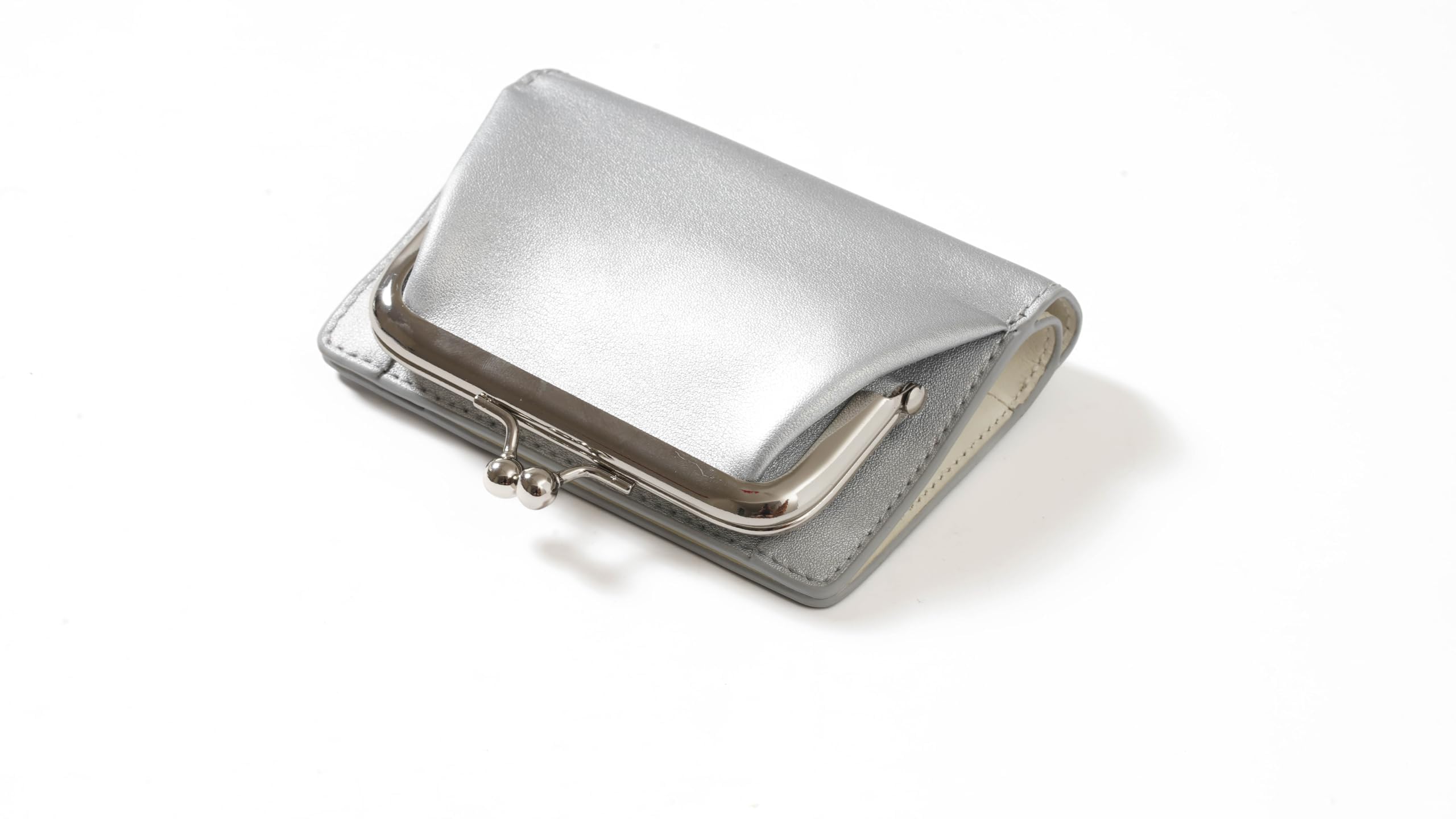Cockatoo Elegant women's wallet crafted from genuine Nappa leather, featuring a bi-fold design, kiss-lock coin pocket, and ID window - ideal for