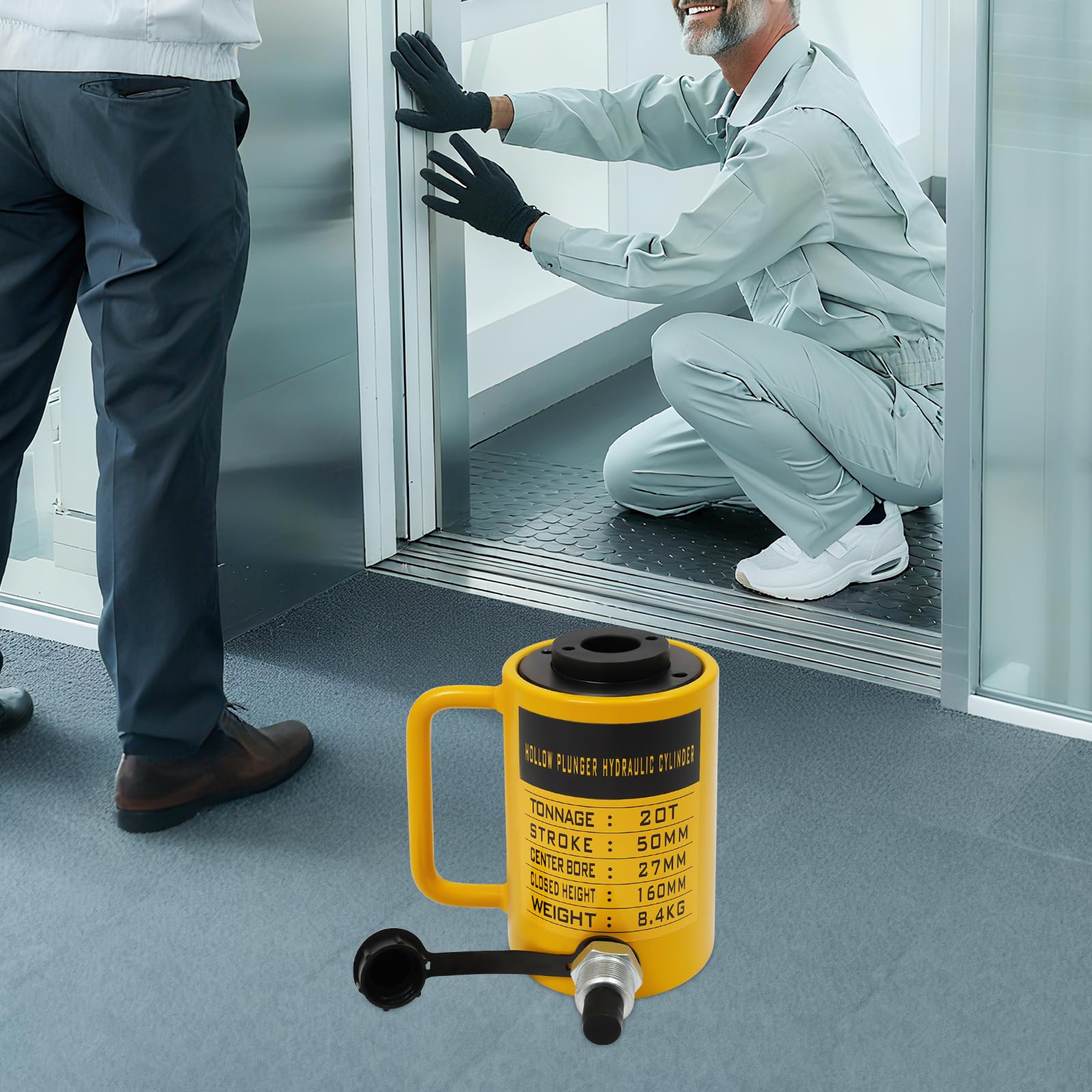Cilindro hidráulico hueco de 20 toneladas de 160 mm, cilindro hidráulico de pistón hueco de 900 cc, gato hidráulico para bomba manual de la serie CP-700, obras, petróleo, electricidad, metalurgia