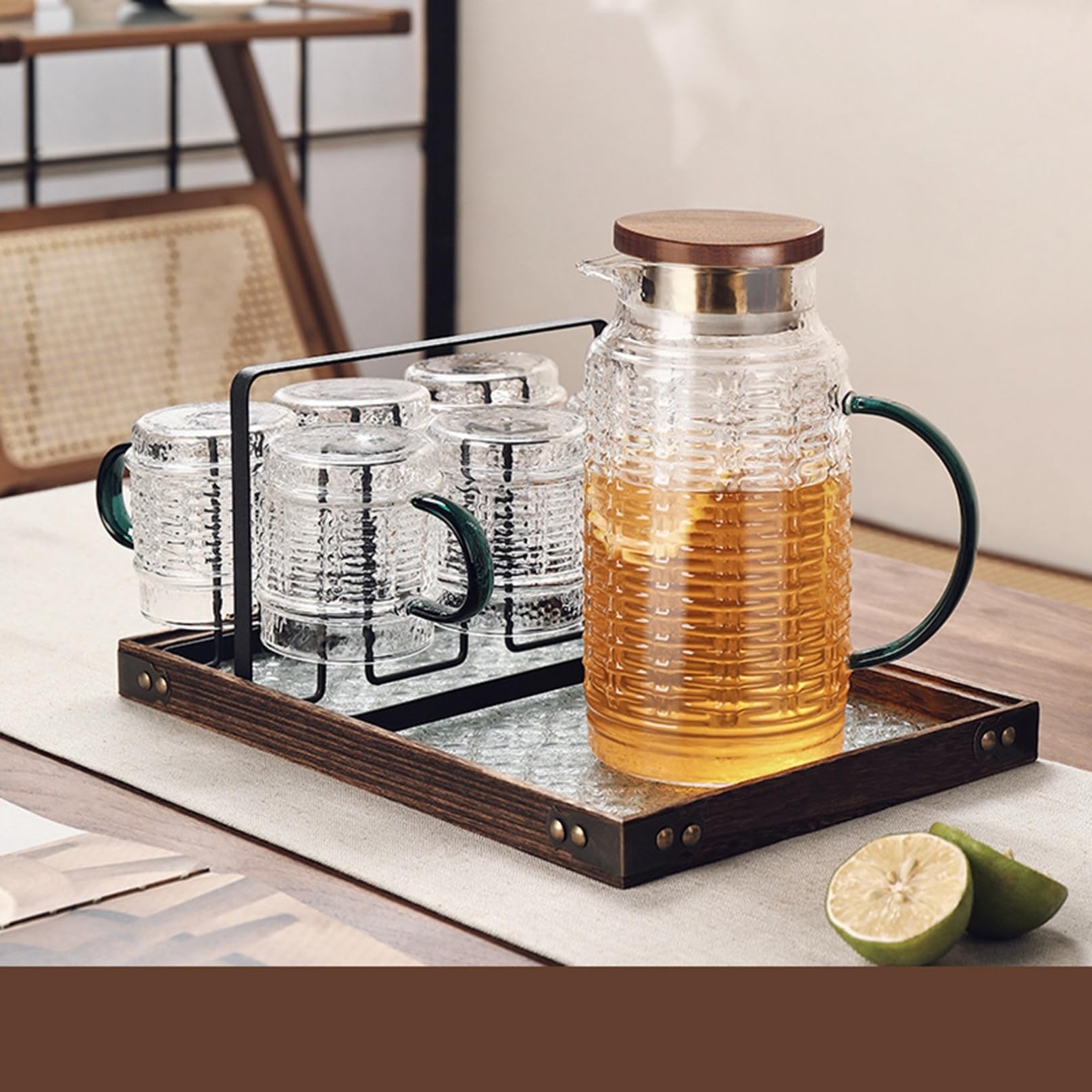 黒と金のガラス製ピッチャー Amazon｜ピッチャー 冷水筒 耐熱ガラス 麦茶ポット ガラスポット