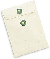 Vista 7 de Kathmandu Valley Co. Sobre de papel Lokta hecho a mano con cierre de botón de cuerda, funda para documentos, para invitaciones, correos, 4.5 x 6.5