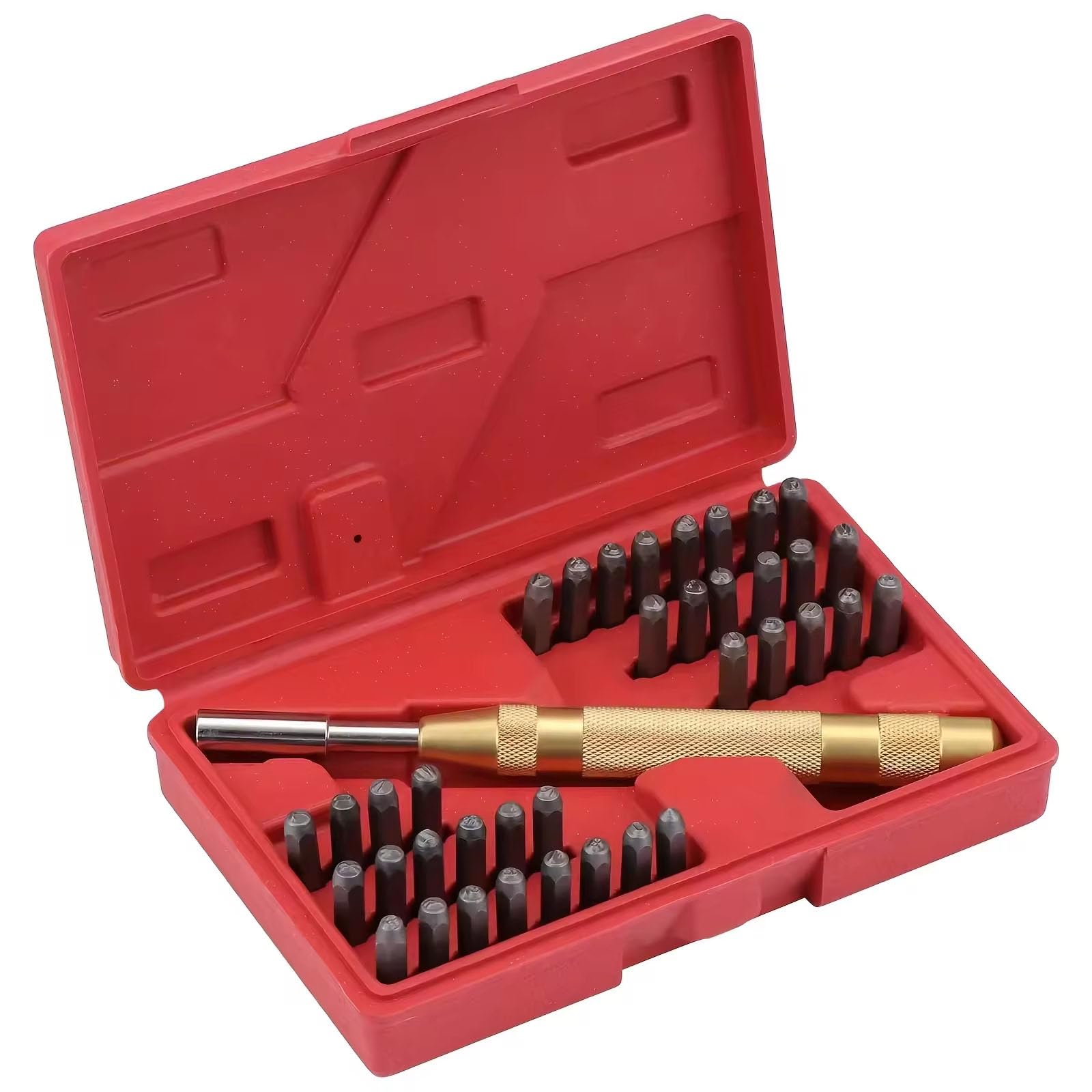 Kalttoy 38Pcs 3mm Number and Letter Stamp Punching Set Leather Craft Stamping Tool for Leather Craft Carving Embossing Printing Tool