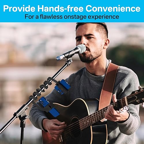 Miniatura 2 de Soporte universal flexible para micrófono para teléfonos inteligentes de 3.5 a 7.5 pulgadas, soporte de teléfono celular ajustable doble para la