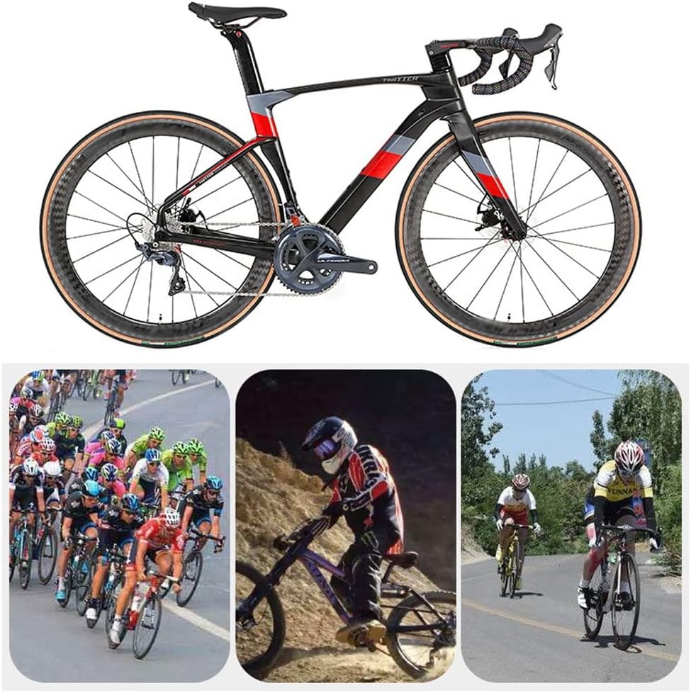 Carbon Road Bike Frameset Disc Brake Racing Frame 45/48/51/54CM Full Internal Routing Frame Thru Axle 100/142mm Black Red Frame(51CM)