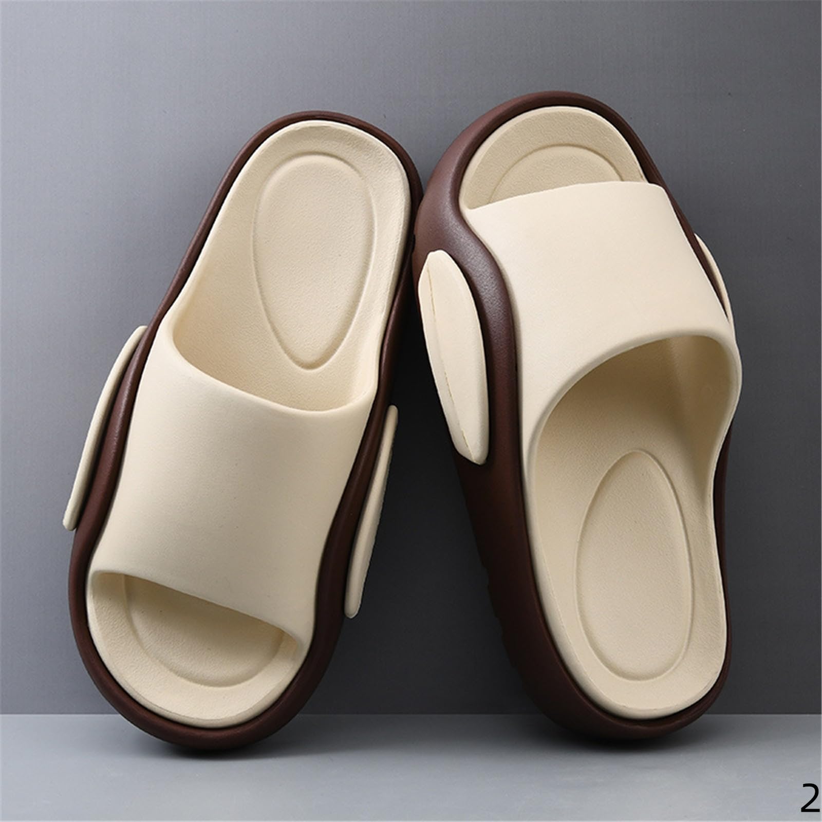 Ciabatte Uomo Pantofole Antiscivolo dell'Estate degli Uomini Eva Resistente all'Usura All'aperto Senza Sandali da Spiaggia con Piedi Odorosi-nero-42-43