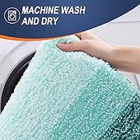 Vista 57 de OLANLY Juego de 2 alfombras de baño de 2 piezas, alfombras de baño de microfibra suave y absorbente y alfombra de inodoro con contorno