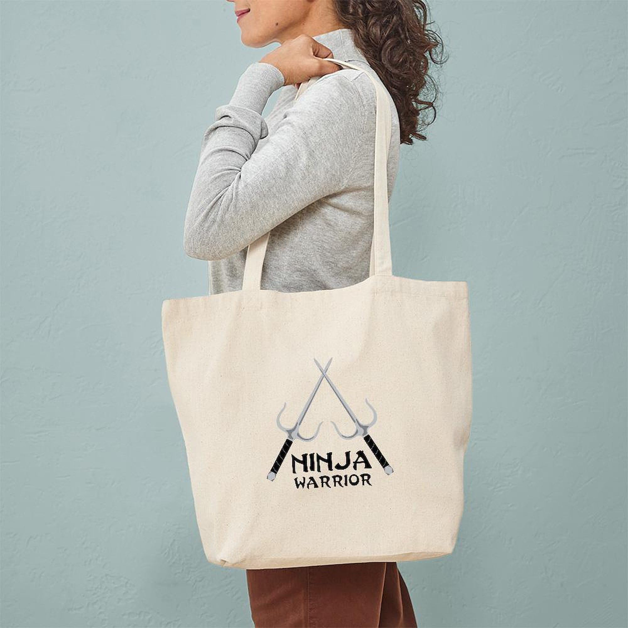 CafePress Warrior Yoga Pose Tote Bag - Natural Canvas Reusable Shopping Bag (Small Or Medium)