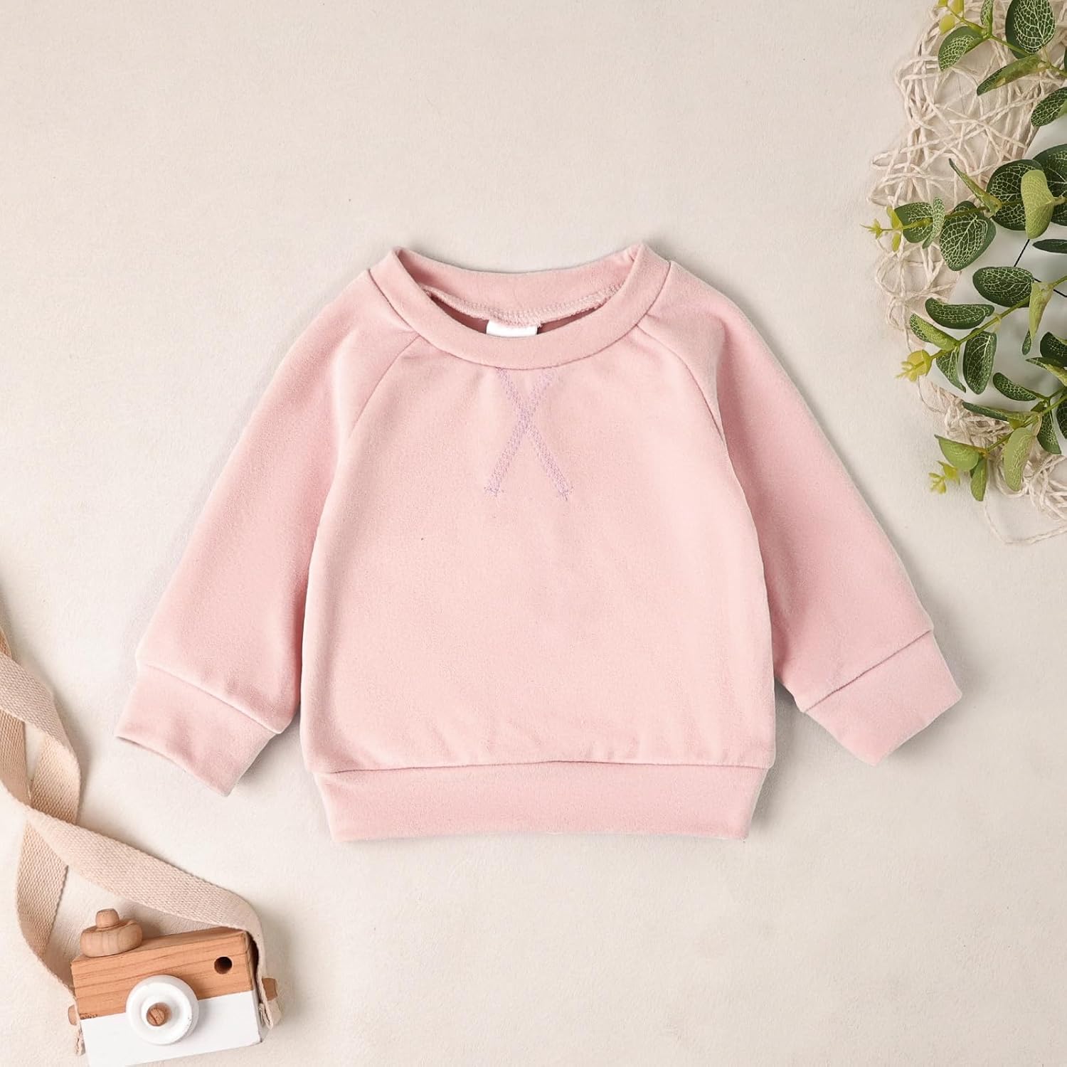 Toddler Baby Girl Clothes Fall Outfits Sweatshirt Infant Sweat Suit Solid Long Sleeve Winter Outfit Pants Set 0-24M - Image 8